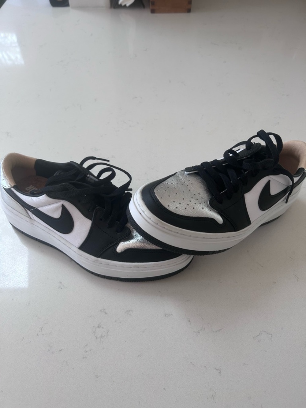 Nike Black, White & Silver Low-Top Sneakers